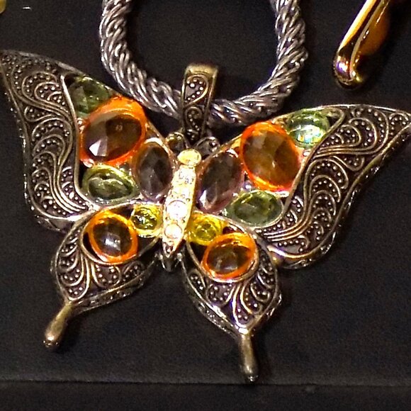 New Lot 4 Chico's Necklace & Earrings Bundle.  Boho Statement Earth-Tones - Picture 11 of 13